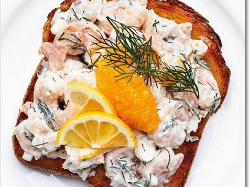 Toast Skagen med Pepparrot