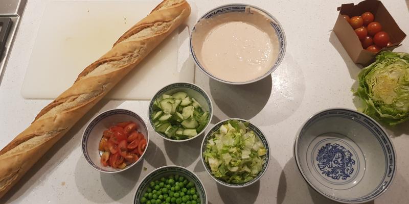 Klassisk räkcocktail med Rhode Islandsås