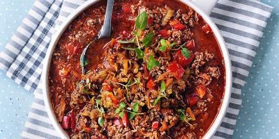 Köttfärssås med rödvin