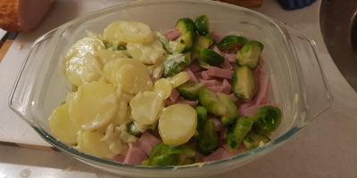 Krämig potatisgratäng med Kassler