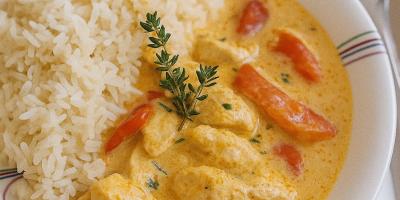 Kycklinggryta med sweet chili, Vitlök och Ingefära